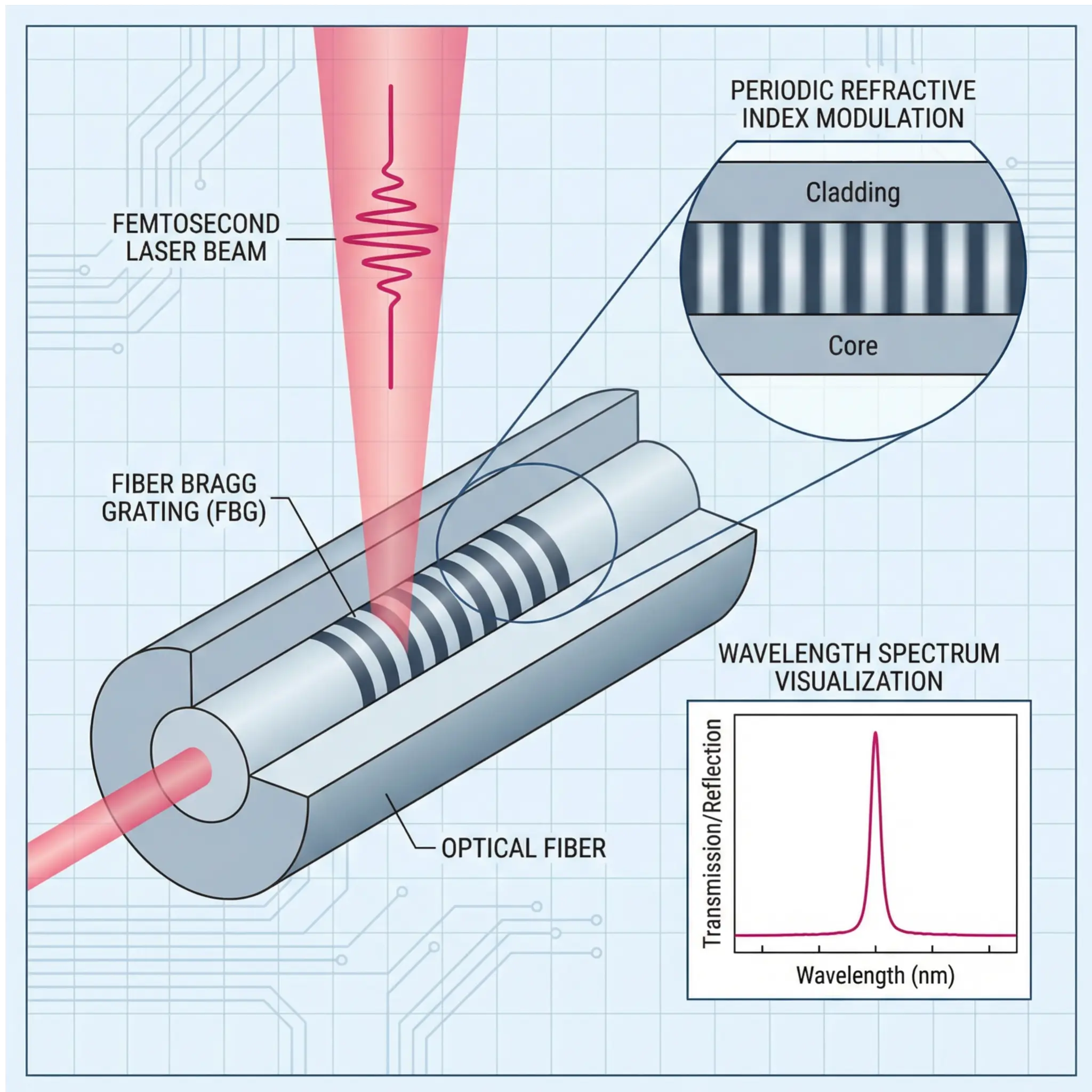 飞秒激光加工光纤光栅技术
